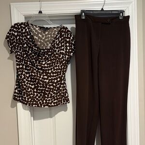 Kim Rogers Dark Brown Women's Pants